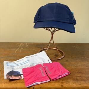 gocool Cooling Hat and Wristband Set OS Adjustable Sports Tennis Pickleball SPF